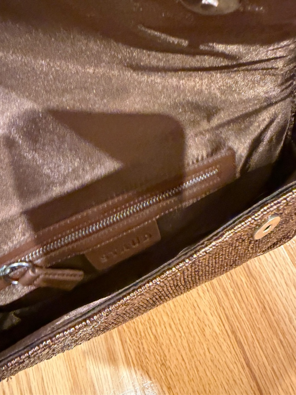 STAUD Brown Tommy Beaded Shoulder Bag - Picture 6 of 10